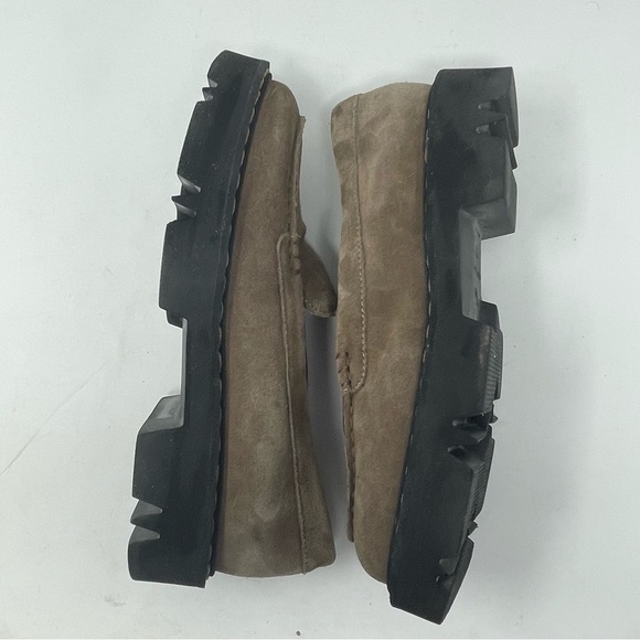 Aquatalia Hayley Tan Leather Platform Loafers Size 7.5 - Picture 3 of 10